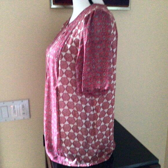 Lucky Brand V-Neck Boho Flutter Sleeve Top Sz M - Picture 5 of 10